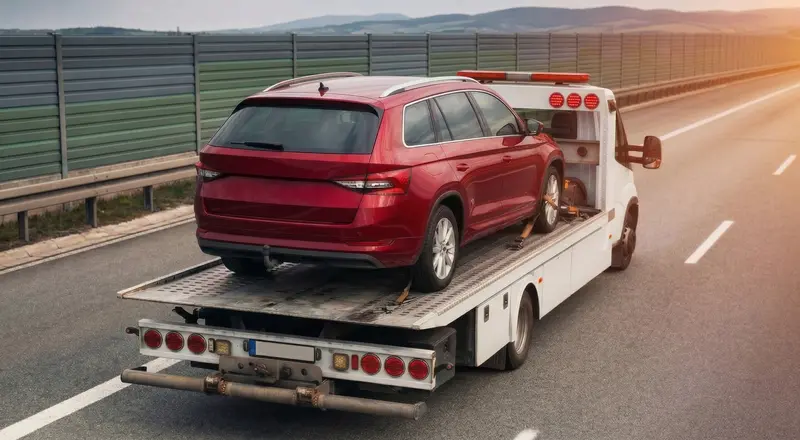 Guincho para carros em Itaquaquecetuba – carro sendo carregado em plataforma